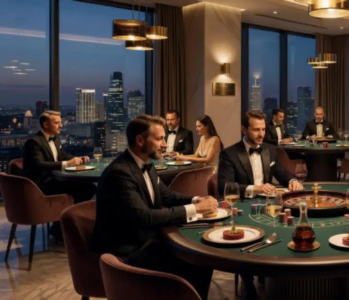 Cinematiczny wieczór kasynowy w luksusowej restauracji Kravinostera